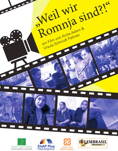 Erste Seite des Flyers mit Filmtitel und Stills in schwarz-weiß